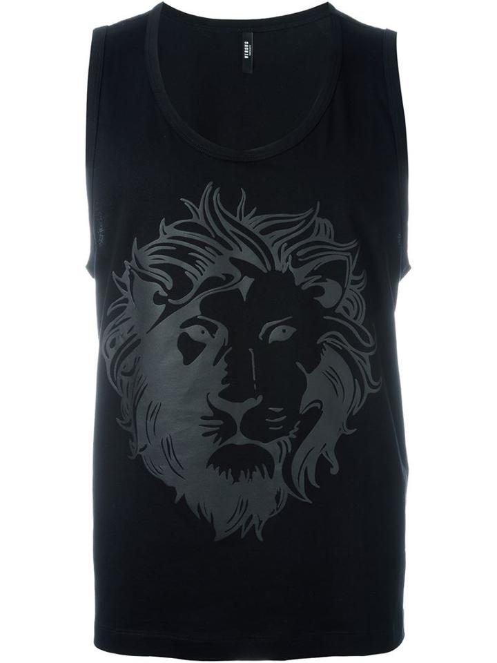 Versus Front Lion Print Tank Top