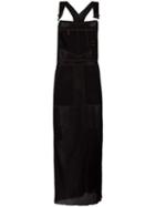 Jean Paul Gaultier Pre-owned Sheer Dungaree Apron Dress - Black