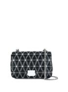 Michael Michael Kors Embroidered Shoulder Bag - Black