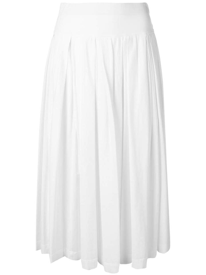 Aspesi Pleated Midi Skirt - White