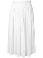 Aspesi Pleated Midi Skirt - White