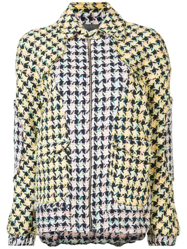 Les Animaux Oversized Bomber Jacket - Yellow & Orange