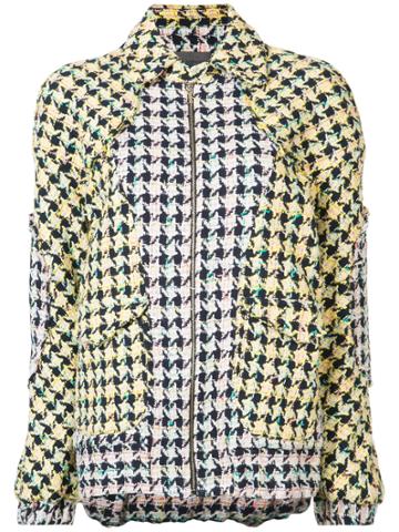 Les Animaux Oversized Bomber Jacket - Yellow & Orange