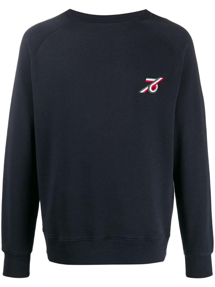Ron Dorff Embroidered Cotton Sweater - Blue