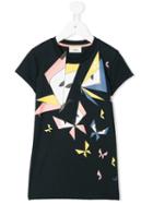 Fendi Kids - Geometric Butterfly Print T-shirt - Kids - Cotton - 8 Yrs, Blue