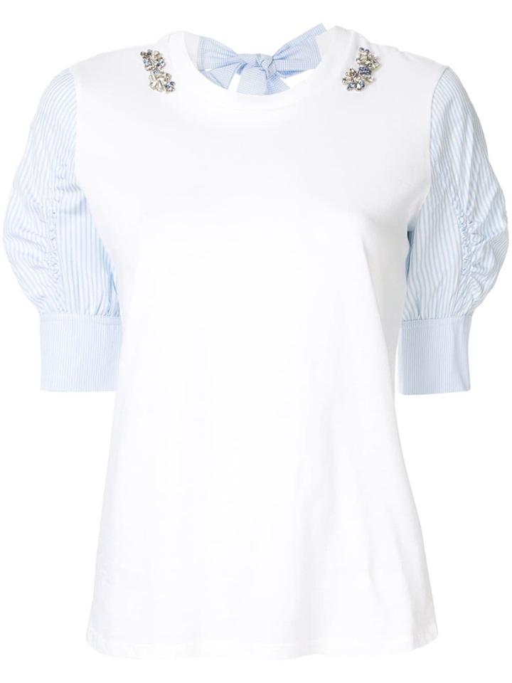 Markus Lupfer Harlow Jewel Shirt Tee - White