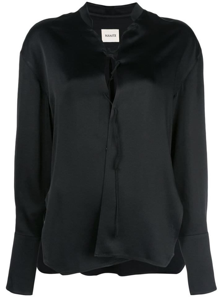Khaite Tie Fastened Blouse - Black