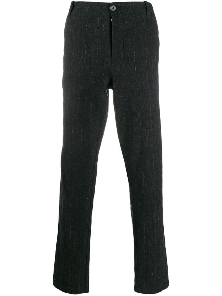 Transit Striped Straight Leg Trousers - Black