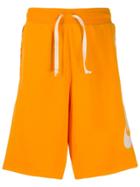 Nike Logo Print Track Shorts - Orange