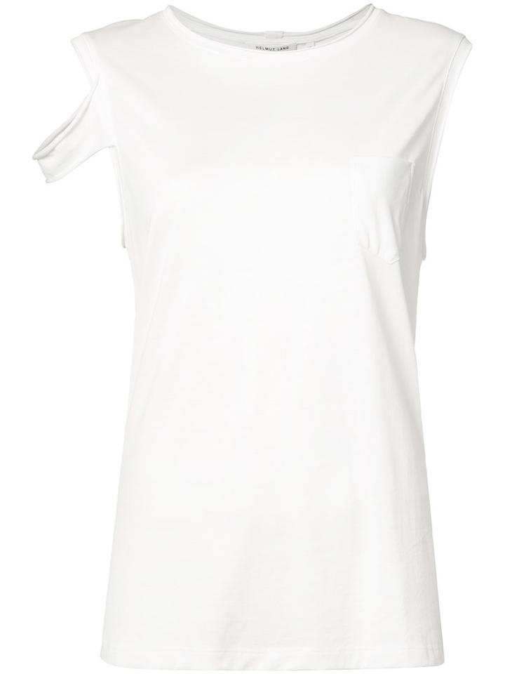 Helmut Lang Strap Detail Tank, Women's, Size: Small, White, Cotton