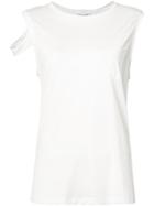 Helmut Lang Strap Detail Tank, Women's, Size: Small, White, Cotton
