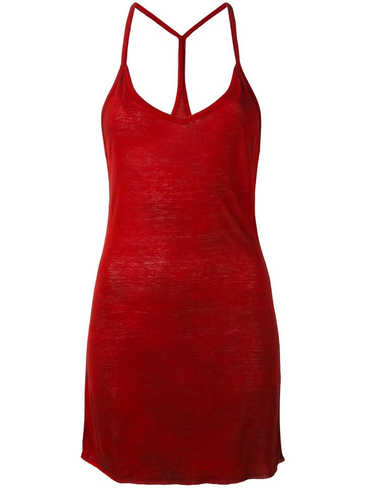 Thom Krom Tank Top, Women's, Size: Small, Red, Linen/flax/viscose