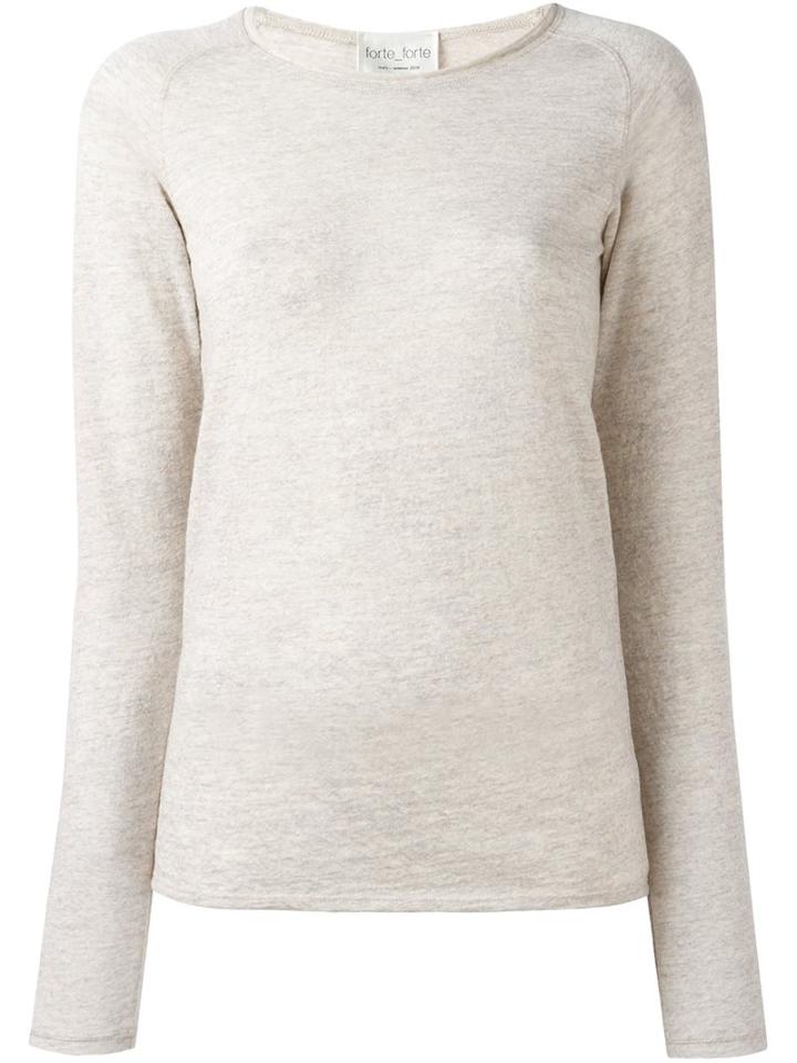 Forte Forte Crew Neck Jumper, Women's, Size: 1, Nude/neutrals, Virgin Wool