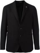 Tagliatore Button Blazer, Men's, Size: 52, Black, Virgin Wool