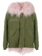 Mr & Mrs Italy Trimmed Hood Short Parka - Green