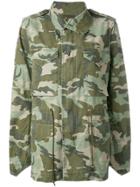 Mr & Mrs Italy Camouflage Zipped Jacket - Green