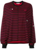 Mcq Alexander Mcqueen Swallow Striped T-shirt - Black