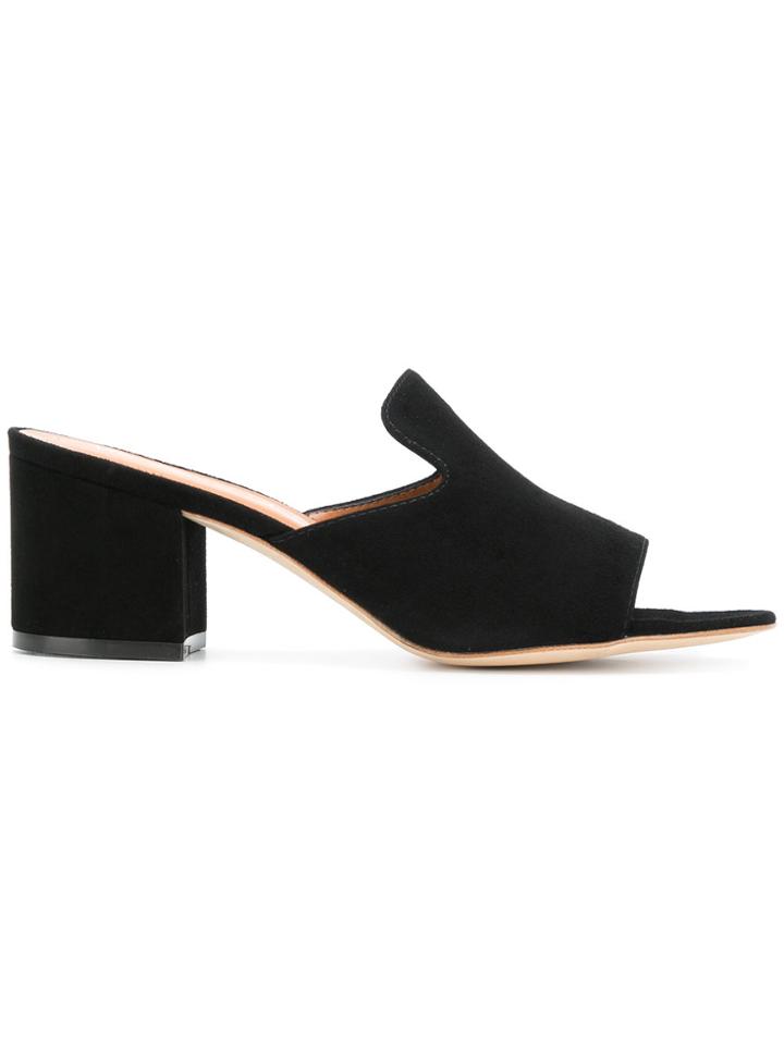 Via Roma 15 Plain Mules - Black