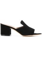 Via Roma 15 Plain Mules - Black