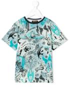 Roberto Cavalli Kids - Nautical Print T-shirt - Kids - Cotton/elastodiene - 12 Yrs, Boy's, Blue