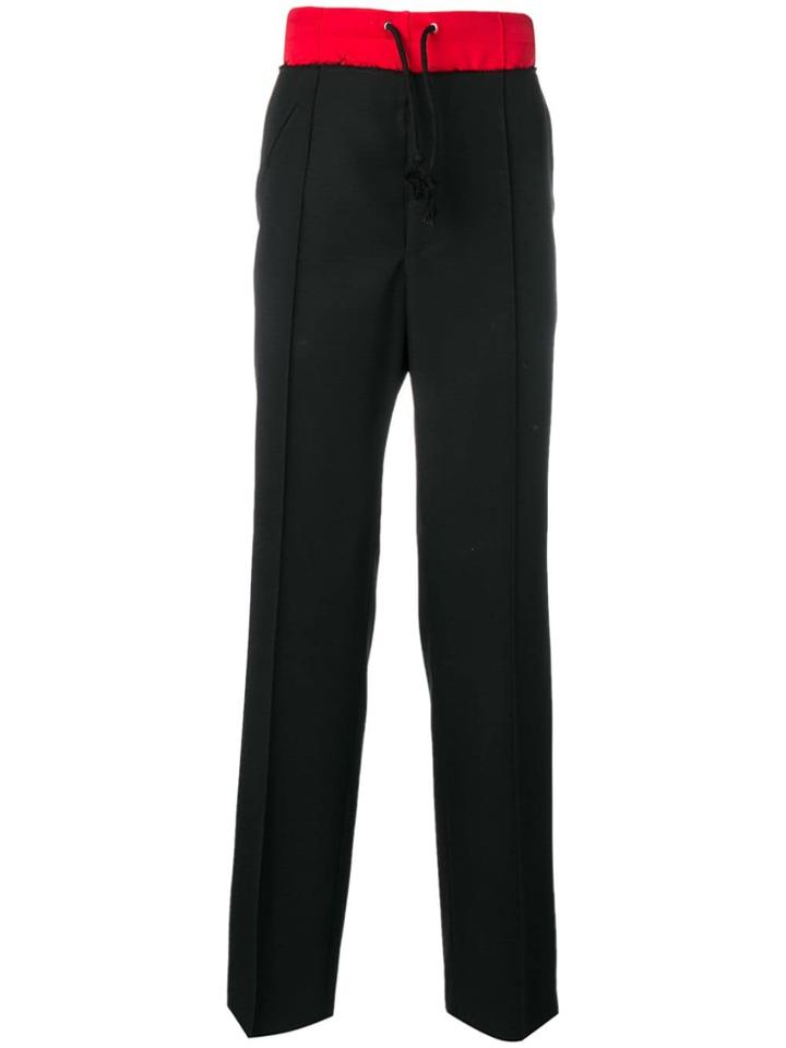 Maison Margiela Contrasting Waistband Track Pants - Red