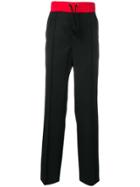 Maison Margiela Contrasting Waistband Track Pants - Red