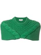 Enföld Cable Knit Shawl - Green