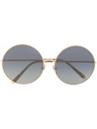 Dolce & Gabbana Eyewear Interchangeable Round Frame Sunglasses - Gold
