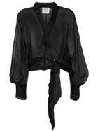Forte Forte Tie-front Jacket - Black