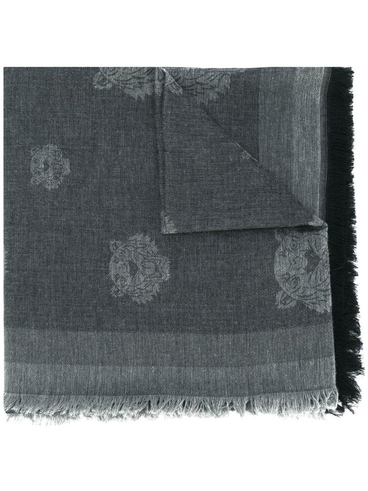 Kenzo 'mini Tiger' Scarf - Grey