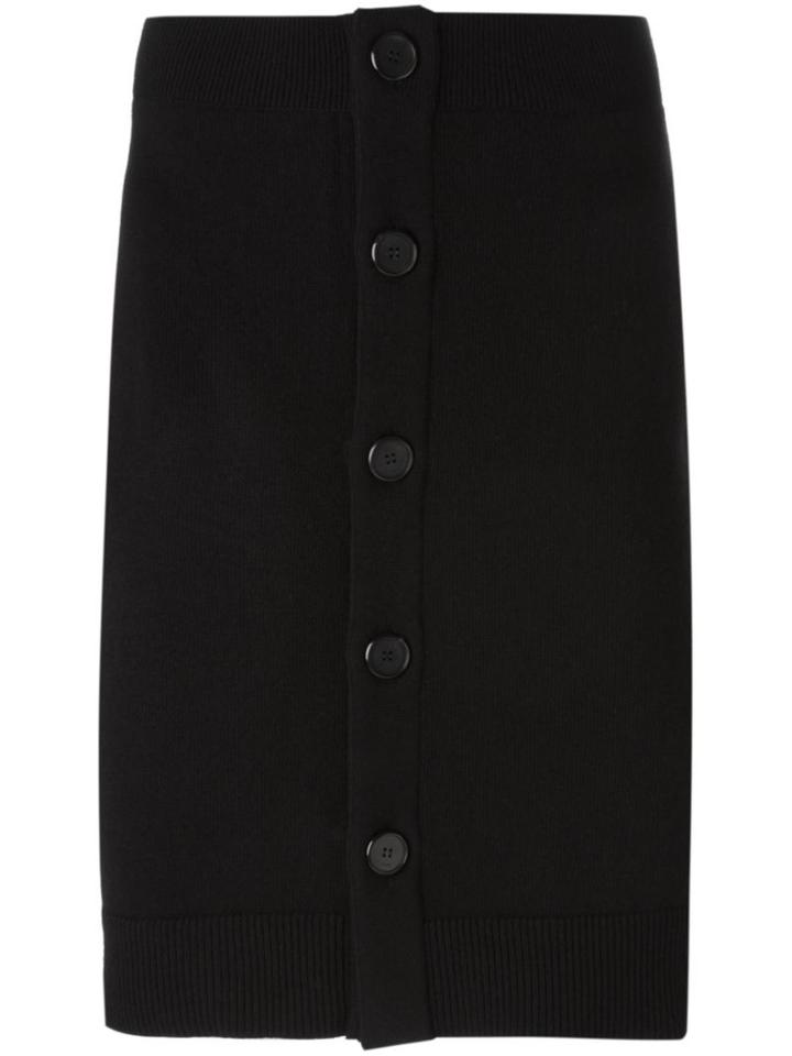 Givenchy Knitted Buttoned Skirt, Men's, Size: Small, Black, Wool/cotton
