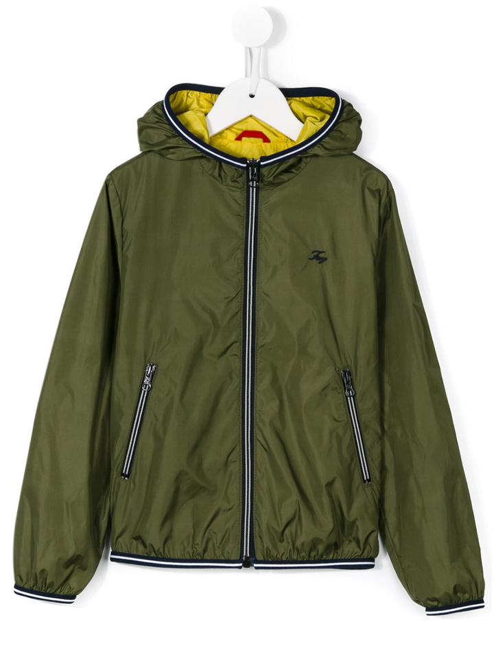 Fay Kids Hooded Jacket, Boy's, Size: 6 Yrs, Green