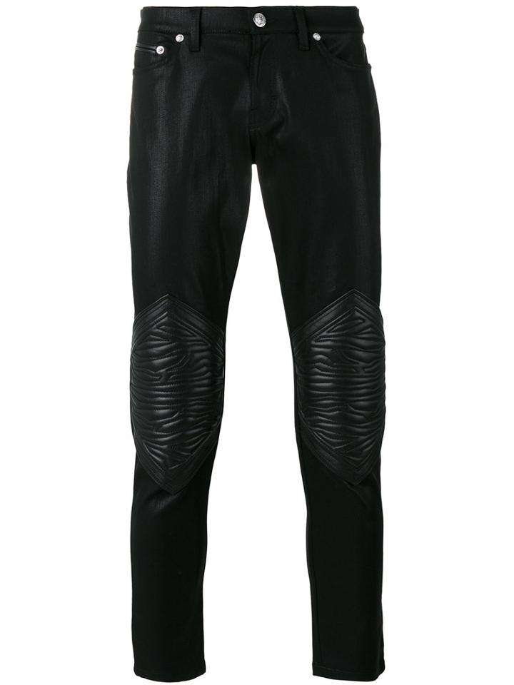 Versus Panelled Biker Trousers, Men's, Size: 33, Black, Cotton/polyurethane/acrylic/cotton