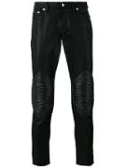 Versus Panelled Biker Trousers, Men's, Size: 33, Black, Cotton/polyurethane/acrylic/cotton