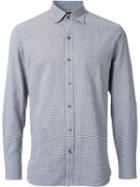 Kent & Curwen Houndstooth Print Poplin Shirt, Men's, Size: Small, Grey, Cotton