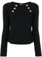 Red Valentino Bolted Boat Neck Sweater - Black