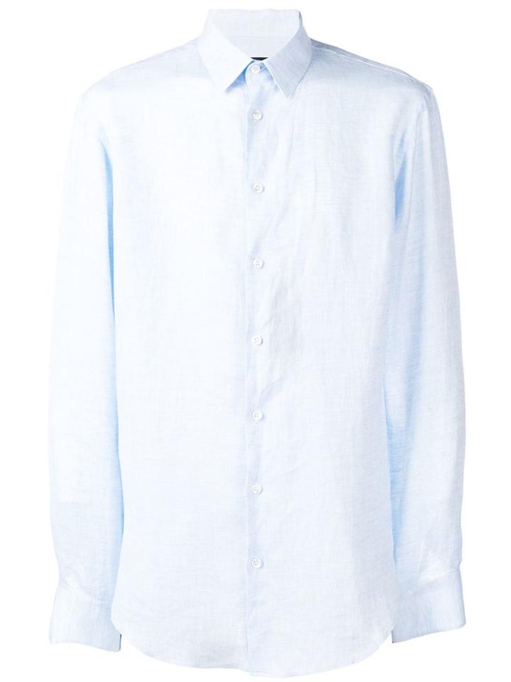 Giorgio Armani Classic Ls Shirt - Blue