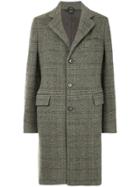 Aspesi Check Single Breasted Coat - Grey