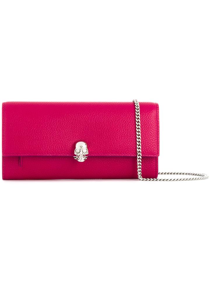Alexander Mcqueen Skull Chain Wallet - Pink & Purple