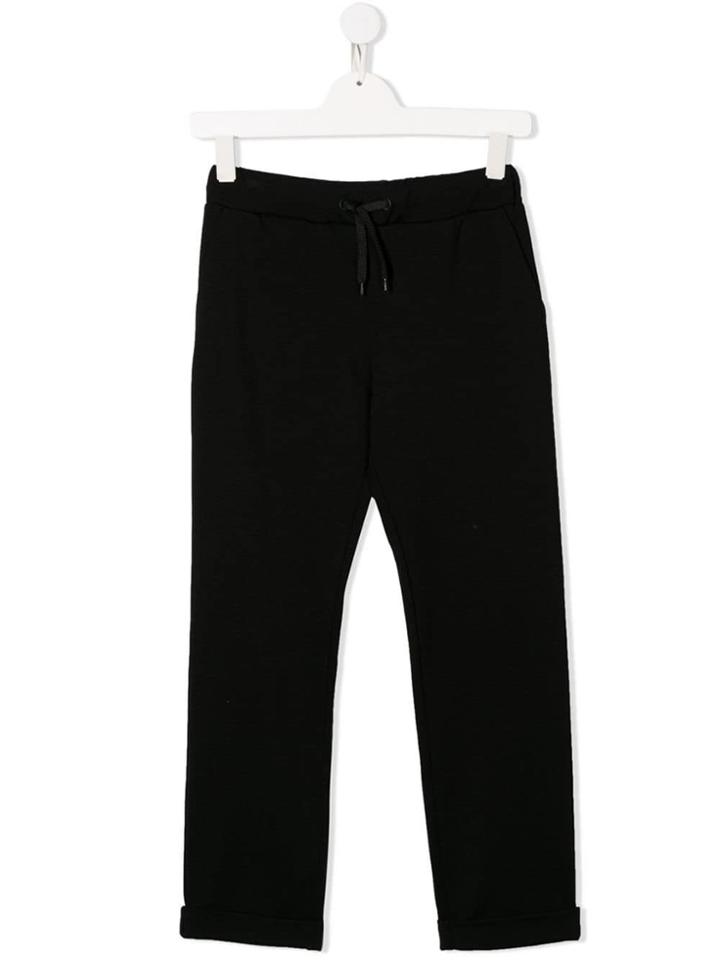 Fendi Kids Teen Plain Track Pants - Black