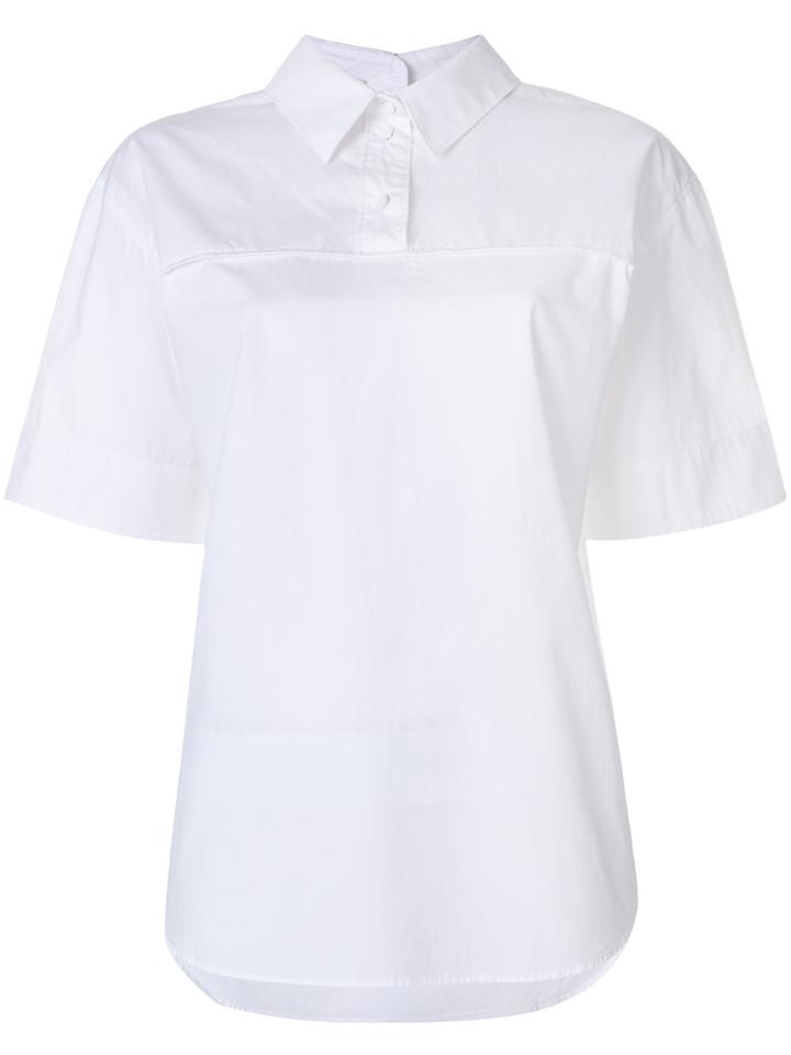 Cédric Charlier Oversized Polo Shirt - White