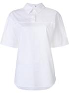 Cédric Charlier Oversized Polo Shirt - White