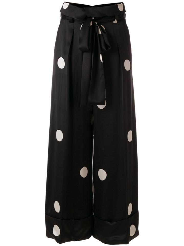 Petar Petrov Polka Dot Trousers - Black