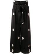 Petar Petrov Polka Dot Trousers - Black