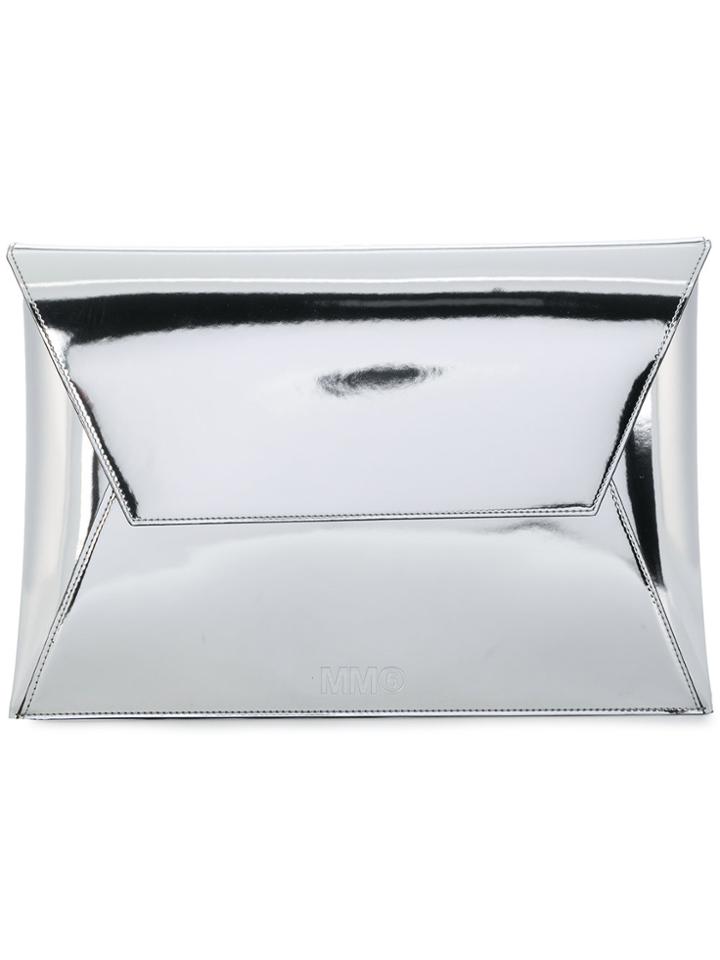 Mm6 Maison Margiela Metallic Envelope Clutch Bag
