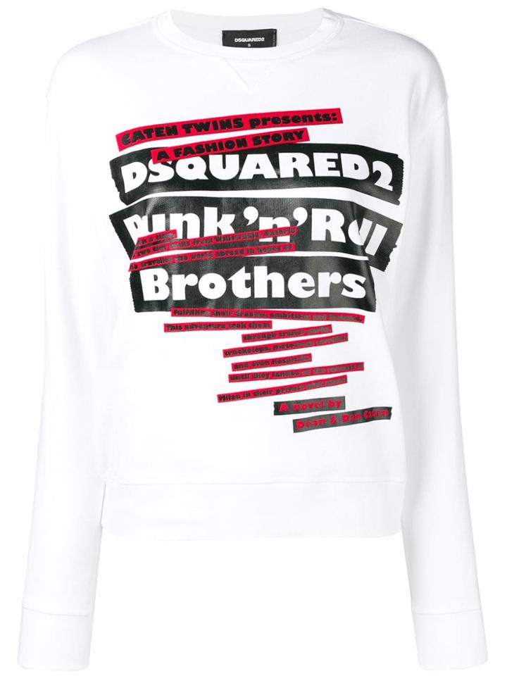 Dsquared2 Logo Printed Sweatshirt - White