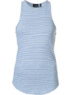 Ag Jeans Striped Fitted Tank Top, Women's, Size: Medium, Blue, Cotton