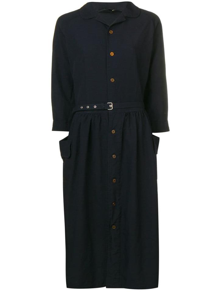 Comme Des Garçons Comme Des Garçons Front Button Dress - Blue