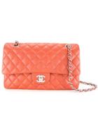 Chanel Vintage Quilted Cc Double Flap Chain Shoulder Bag - Red