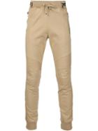 Balmain Biker Track Pants, Men's, Size: Small, Nude/neutrals, Cotton